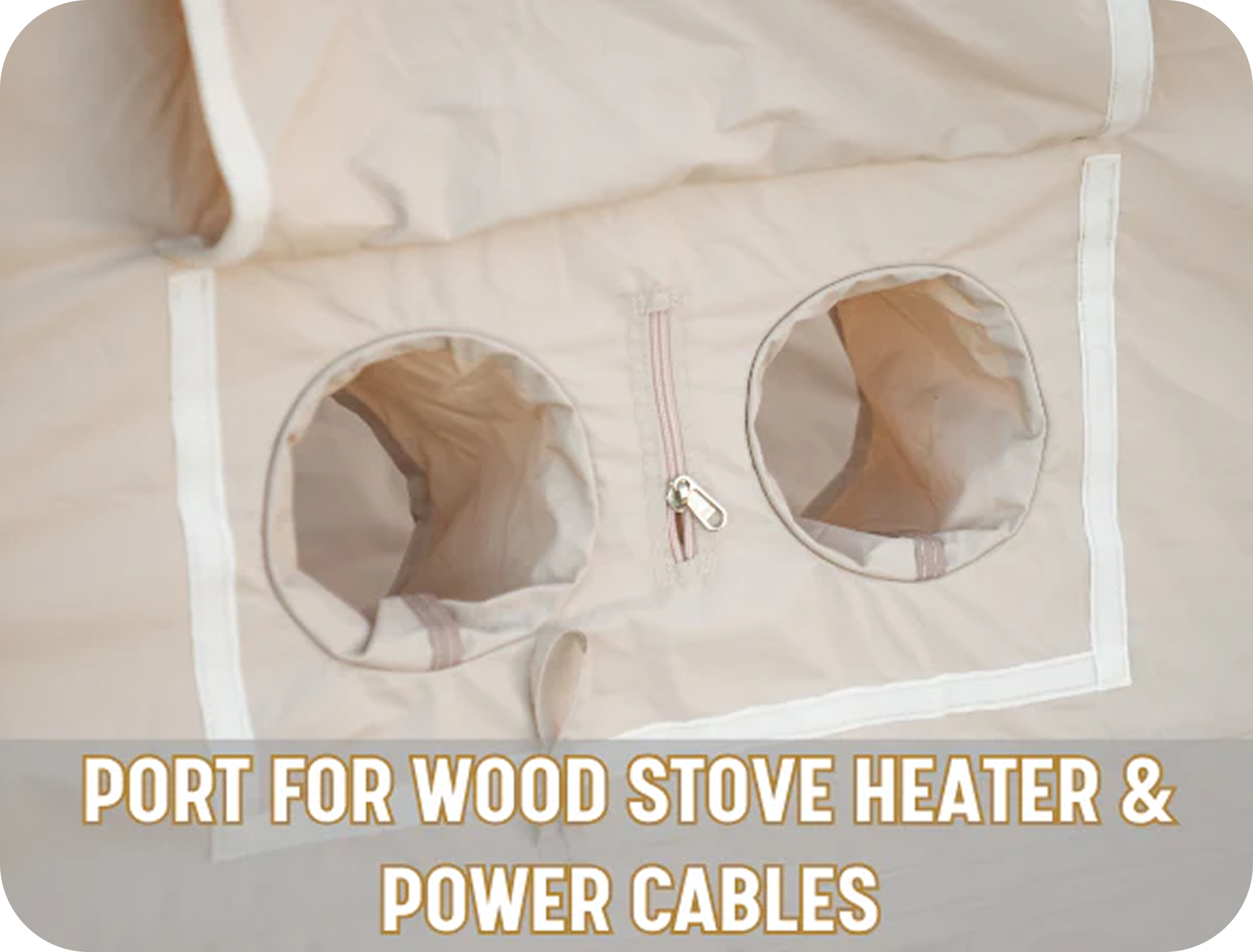 Port For Wood Stove Heater & Power Cables