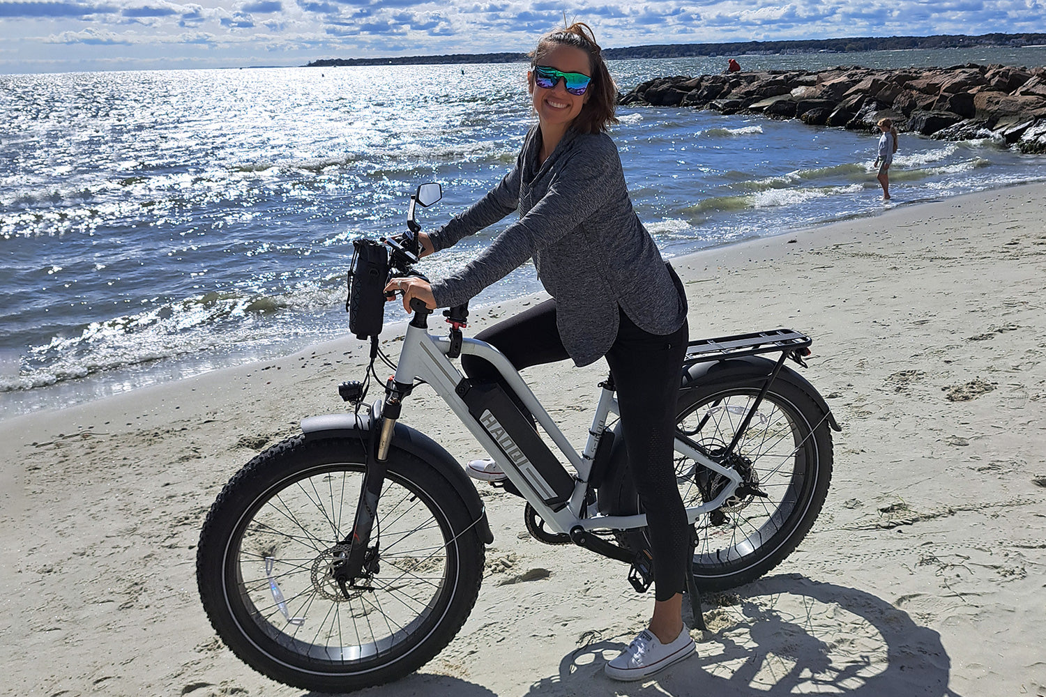 Electric Pro White Leopard Bike