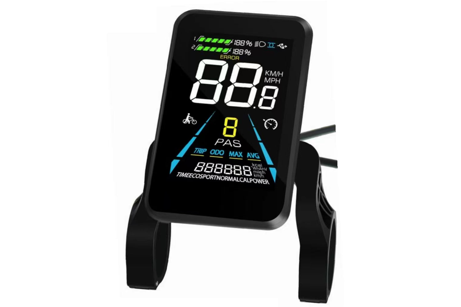 HAOQI Leopard PRO LCD Display for Electric Bikes - Vibrant Color Interface