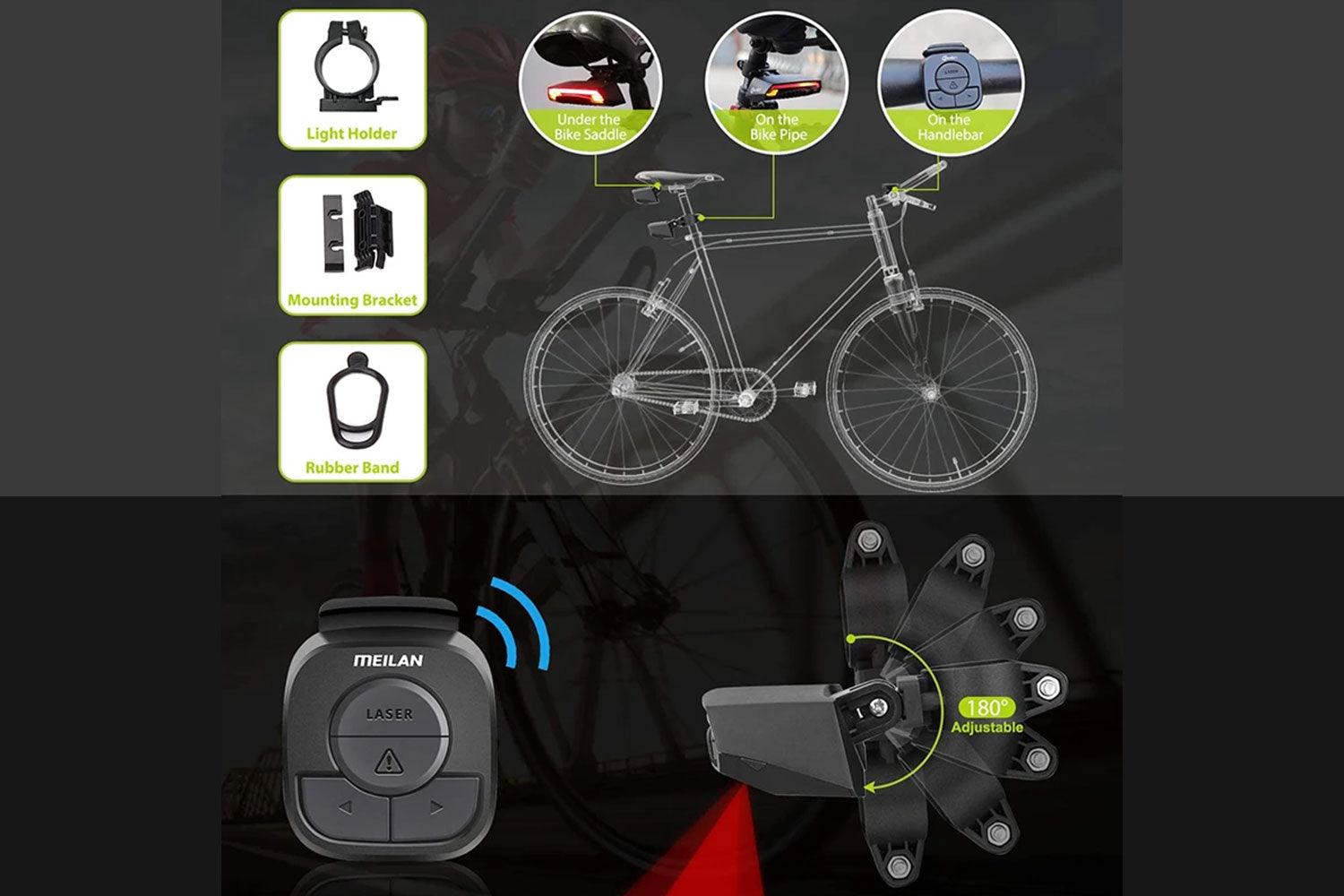 Smart Bike Tail Light with Wireless Remote Control